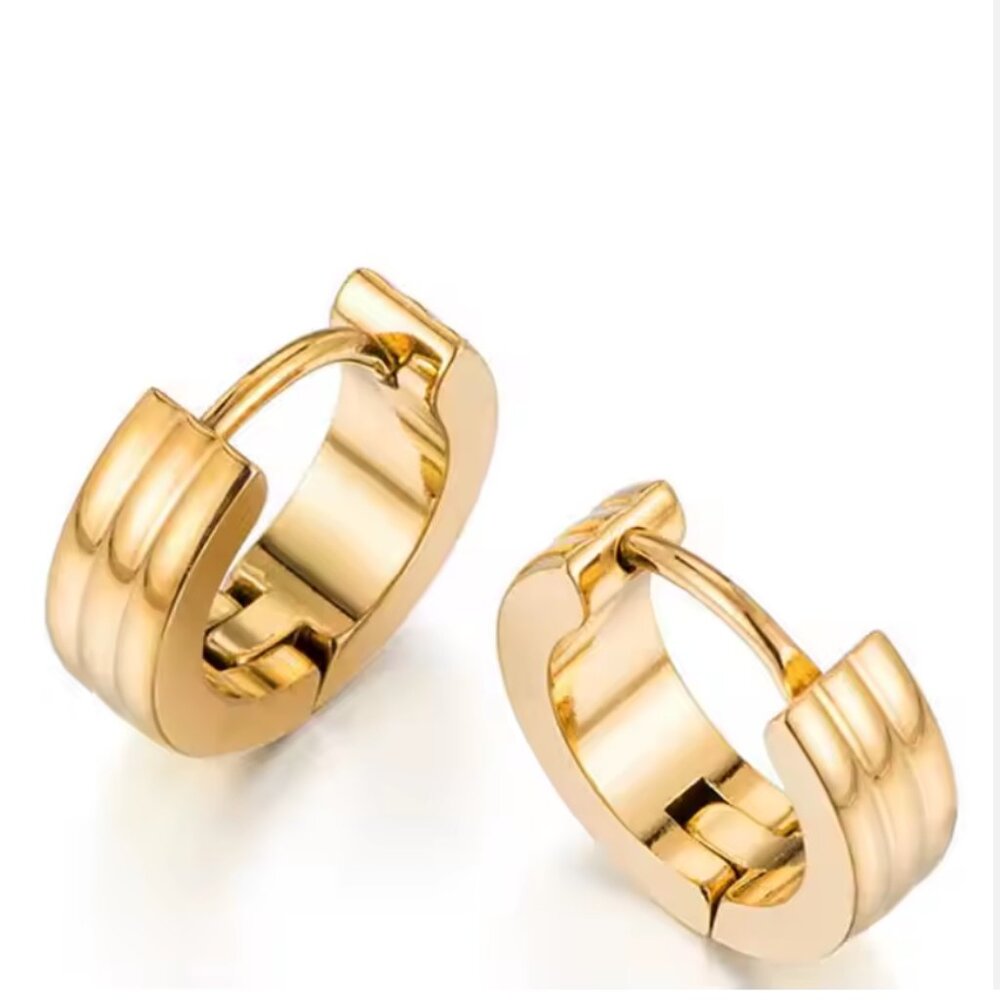Huggie Hoop Earrings Woman - Picture 4 of 6